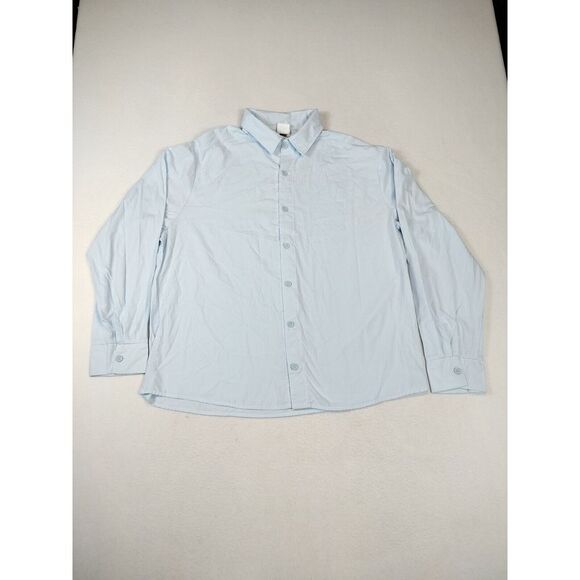 Bob Ross Shirt Men's Large XL Blue Button‎ Up Halloween Costume Worn On TV - Picture 1 of 9
